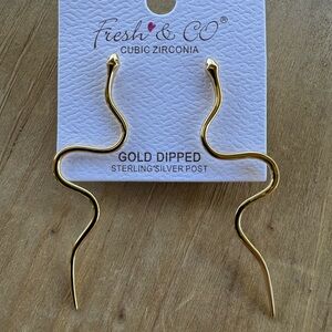 Cubic Zirconia snake earrings